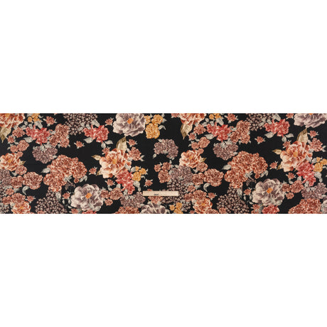 Brushed Stretch Cotton Twill Print - Black and Brown Floral - Mood Exclusive Lunchtime at Washburn