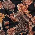 Brushed Stretch Cotton Twill Print - Black and Brown Floral - Mood Exclusive Lunchtime at Washburn