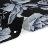 Brushed Stretch Cotton Twill Print - Midnight Navy and Blue Gray Floral - Mood Exclusive Bushel and a Peck