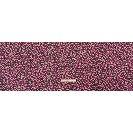 Stretch Cotton Twill Print - Navy and Pink Floral - Mood Exclusive Petals to Pick