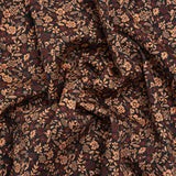 Stretch Cotton Twill Print - Black, Pink and Maroon Floral - Mood Exclusive Always in Bloom