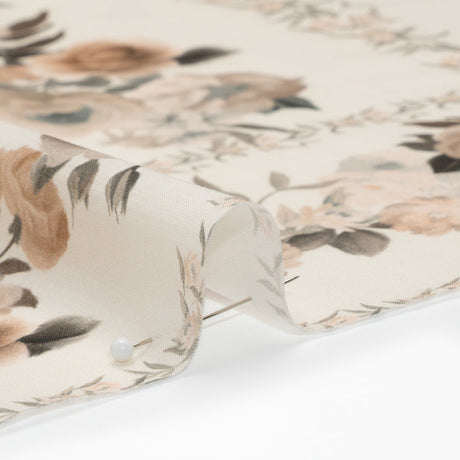 Mood Exclusive Cream Prosaic Petals Cotton Voile Panel