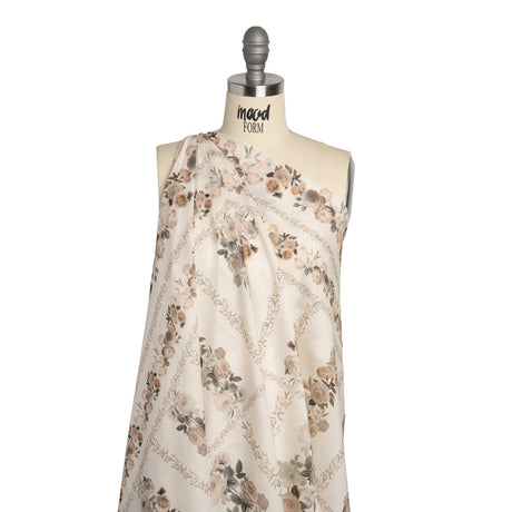 Mood Exclusive Cream Prosaic Petals Cotton Voile Panel