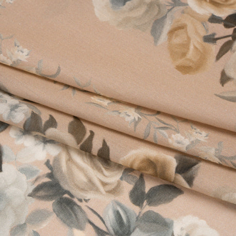 Mood Exclusive Dusty Rose Prosaic Petals Cotton Voile Panel