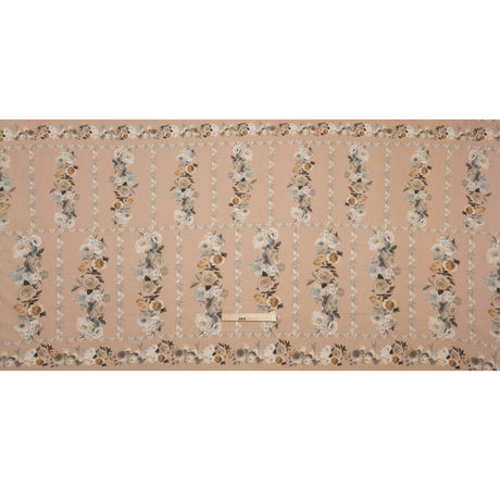 Mood Exclusive Dusty Rose Prosaic Petals Cotton Voile Panel