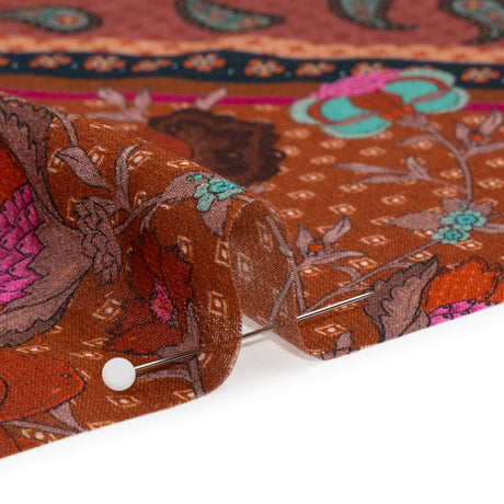 Mood Exclusive Red Busy in Bloom Viscose Georgette