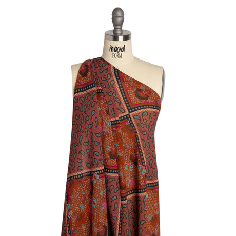 Mood Exclusive Red Busy in Bloom Viscose Georgette