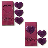 Greyas Polycarbonate Chocolate Mold, Heartbeat Bar by Luis Amado, 3 Cavities