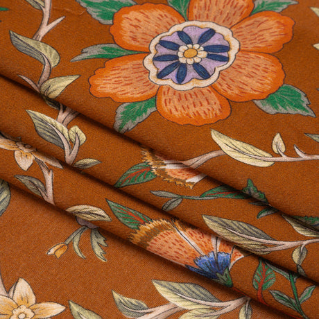 Mood Exclusive Brown Musee des Fleurs Viscose Georgette