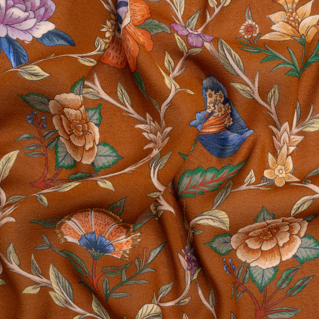 Mood Exclusive Brown Musee des Fleurs Viscose Georgette