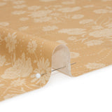 Stretch Cotton Poplin Print - Beige Flowers and Dotted Lines - Mood Exclusive Errands of Bees