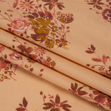 Stretch Cotton Poplin Print - Peach, Pink and Red Floral - Mood Exclusive Powdered Pink