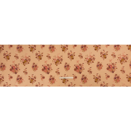Stretch Cotton Poplin Print - Peach, Pink and Red Floral - Mood Exclusive Powdered Pink