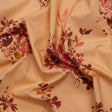 Stretch Cotton Poplin Print - Peach, Pink and Red Floral - Mood Exclusive Powdered Pink