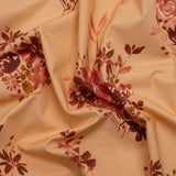 Stretch Cotton Poplin Print - Peach, Pink and Red Floral - Mood Exclusive Powdered Pink