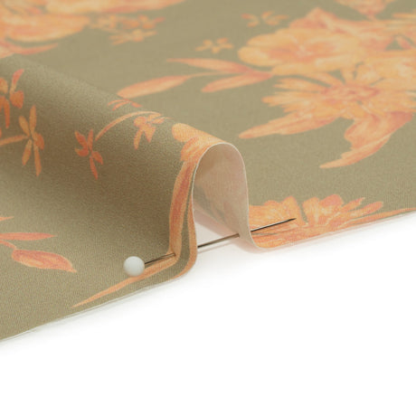 Stretch Cotton Poplin Print - Sage and Yellow Floral - Mood Exclusive Easy Eleanor