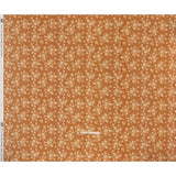 Stretch Cotton Poplin Print - Tan Flowers and Dotted Lines - Mood Exclusive Errands of Bees