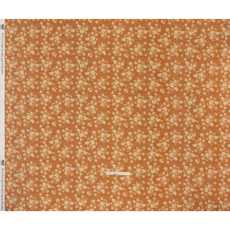 Stretch Cotton Poplin Print - Tan Flowers and Dotted Lines - Mood Exclusive Errands of Bees