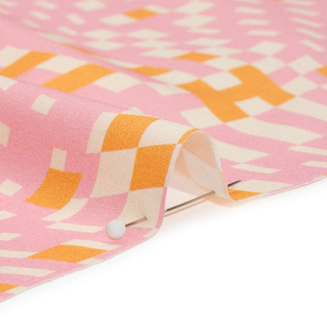 Mood Exclusive Pink Stay Wavy Baby Stretch Cotton Poplin