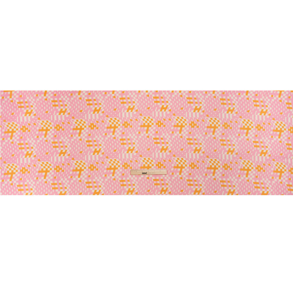 Mood Exclusive Pink Stay Wavy Baby Stretch Cotton Poplin