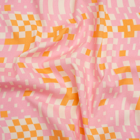 Mood Exclusive Pink Stay Wavy Baby Stretch Cotton Poplin