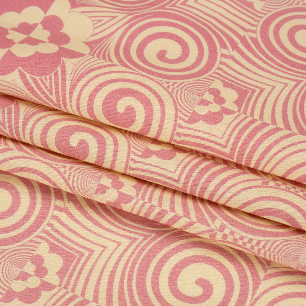 Mood Exclusive Pink Artsy Aesthetic Stretch Cotton Poplin