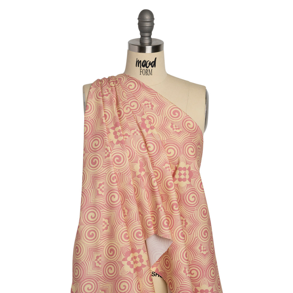 Mood Exclusive Pink Artsy Aesthetic Stretch Cotton Poplin