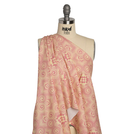 Mood Exclusive Pink Artsy Aesthetic Stretch Cotton Poplin