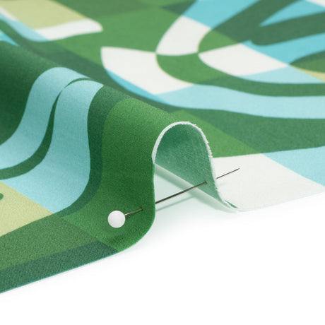 Mood Exclusive Green Game of Haze Stretch Cotton Poplin