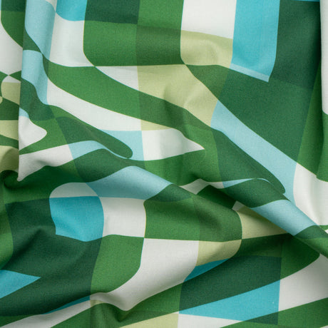 Mood Exclusive Green Game of Haze Stretch Cotton Poplin