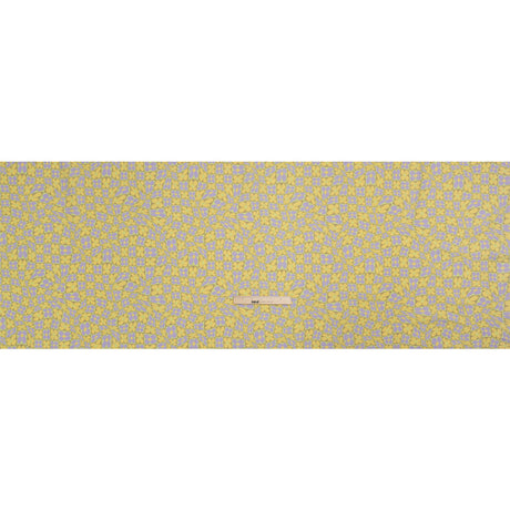 Mood Exclusive Lemon Cyber Checkers Stretch Cotton Poplin