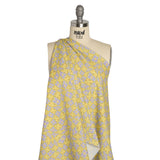 Mood Exclusive Lemon Cyber Checkers Stretch Cotton Poplin