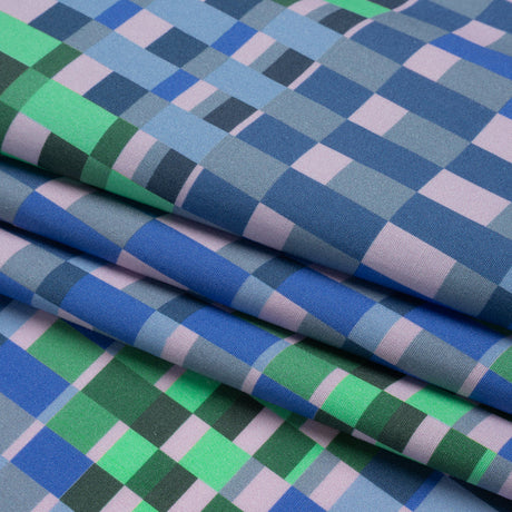 Mood Exclusive Blue Fruit Basket Fete Stretch Cotton Poplin