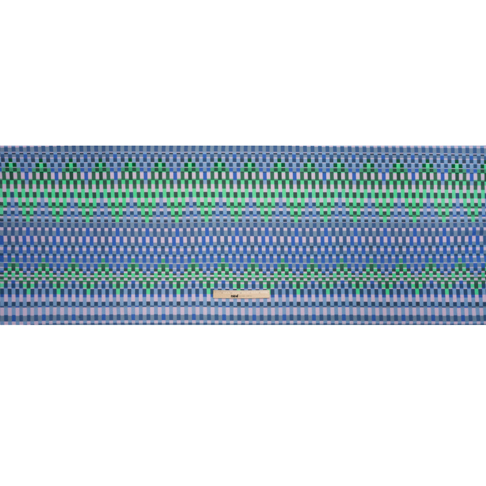 Mood Exclusive Blue Fruit Basket Fete Stretch Cotton Poplin