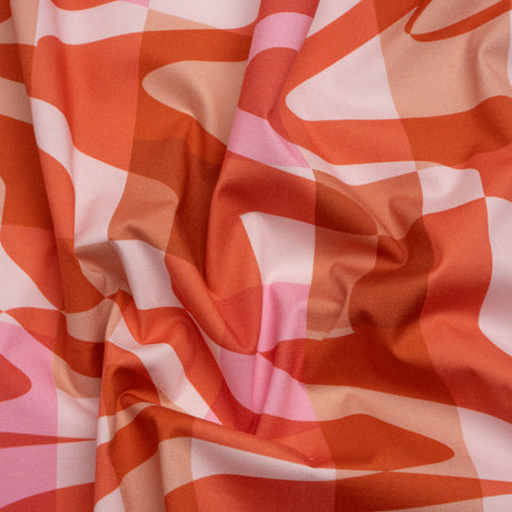 Mood Exclusive Red Game of Haze Stretch Cotton Poplin
