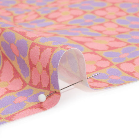 Mood Exclusive Bubblegum Cyber Checkers Stretch Cotton Poplin