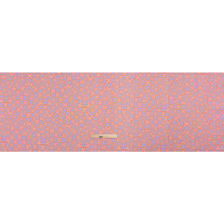 Mood Exclusive Bubblegum Cyber Checkers Stretch Cotton Poplin