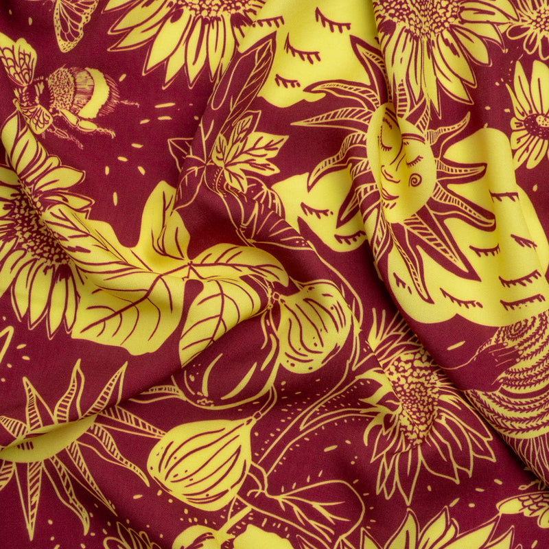 Mood Exclusive Magenta Your Solar Self Viscose Twill