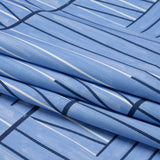 Stretch Cotton Twill Print - Blue Lines in Blocks - Mood Exclusive Structurally Sound