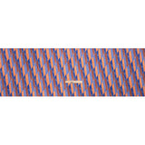 Stretch Cotton Twill Print - Blue and Orange Geometric - Mood Exclusive Checkerboard Chalk