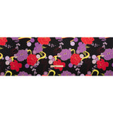 Recycled Polyester Twill - Black, Red and Purple Floral - Japanese Daydreams Print - Mood Exclusive Groove Collection