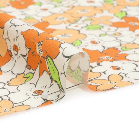 Mood Exclusive White Clementine Fields Cotton Poplin