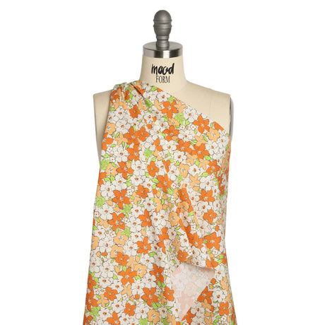 Mood Exclusive White Clementine Fields Cotton Poplin