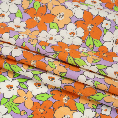 Mood Exclusive Lavender Clementine Fields Cotton Poplin