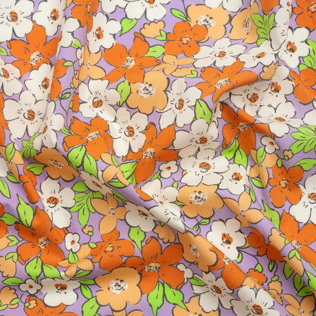 Mood Exclusive Lavender Clementine Fields Cotton Poplin