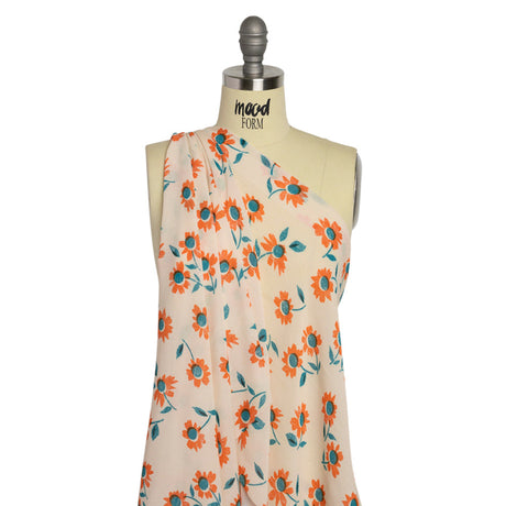 Mood Exclusive Cream Dear Dahlia Viscose Georgette