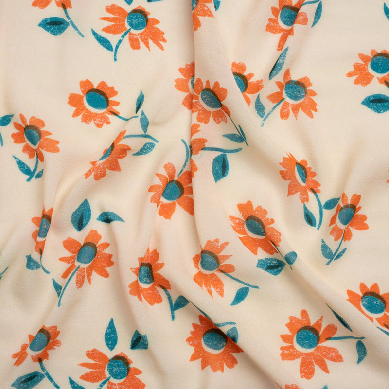 Mood Exclusive Cream Dear Dahlia Viscose Georgette