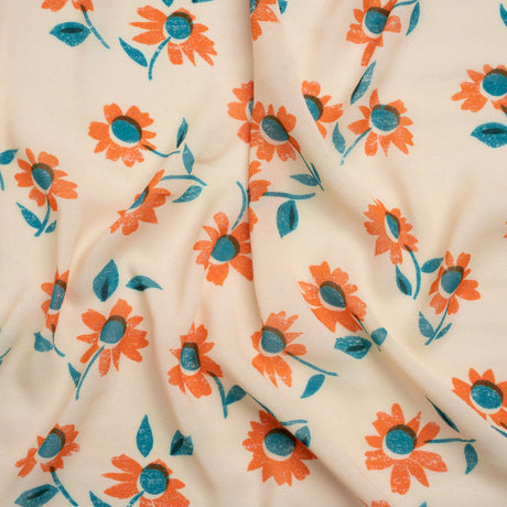 Mood Exclusive Cream Dear Dahlia Viscose Georgette