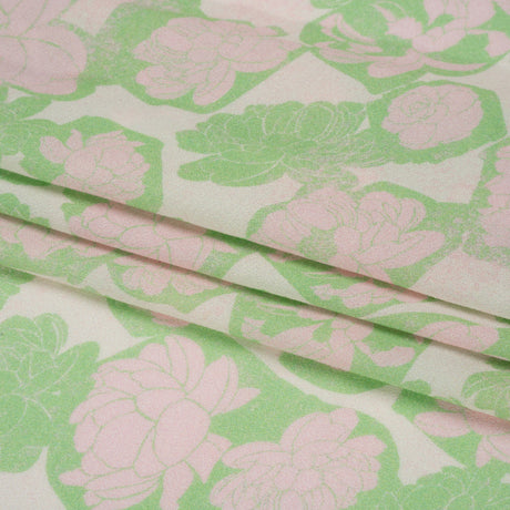 Mood Exclusive Lime Flowering Floor Viscose Georgette