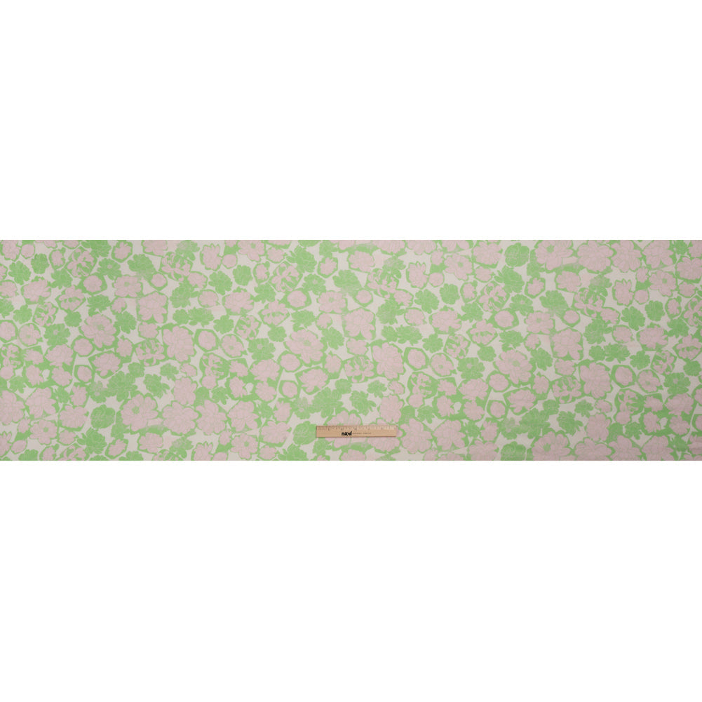 Mood Exclusive Lime Flowering Floor Viscose Georgette